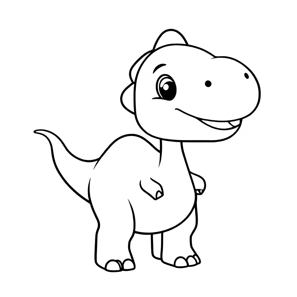 Dinosaurus, olifant, giraffen, boerderijdieren, etc. kleurplaat voor kinderen