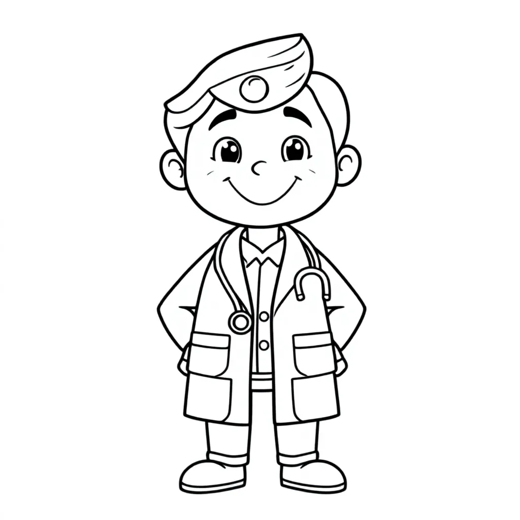 doktor kleurplaat voor kinderen