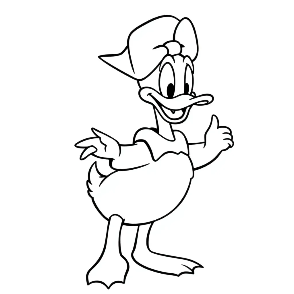 Donald Duck Stripfiguur Disney Avontuur coloring page for children