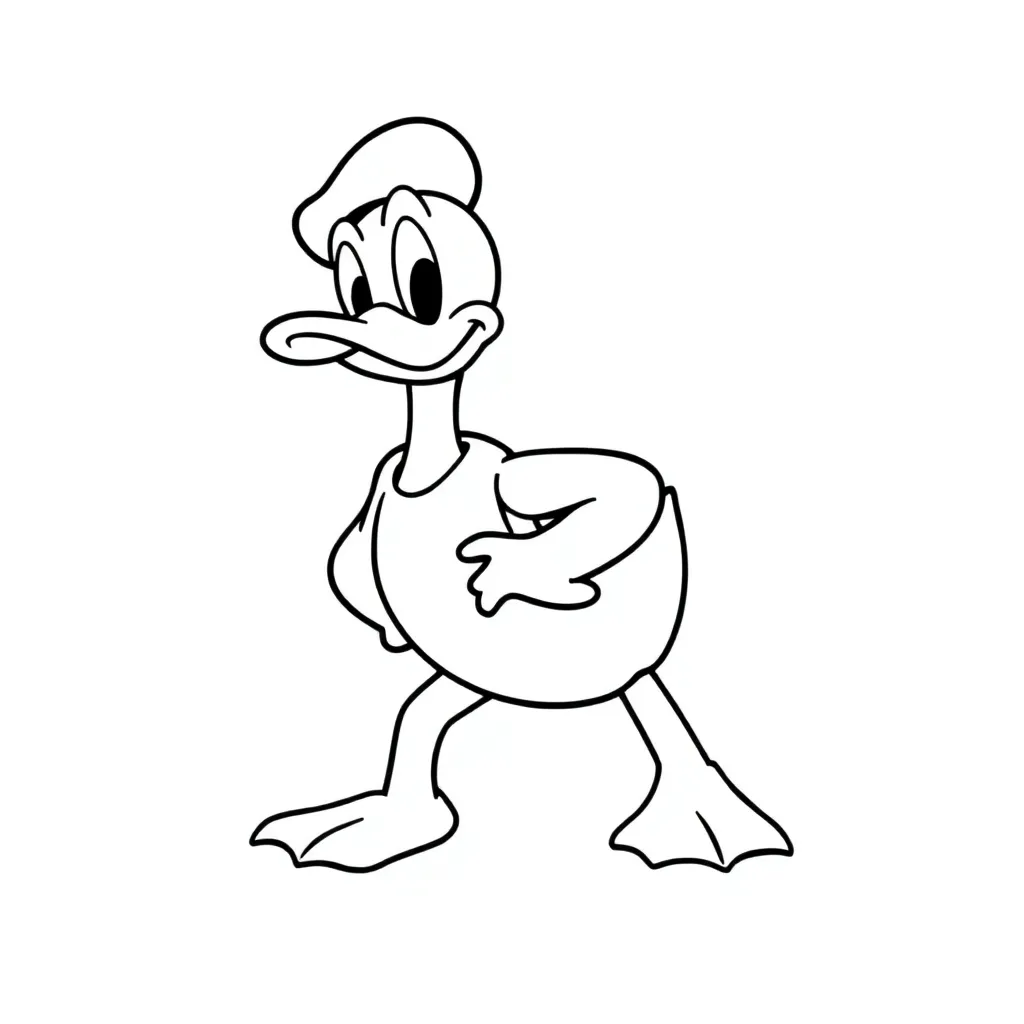 Donald Duck Stripfiguur Disney Avontuur coloring page for children