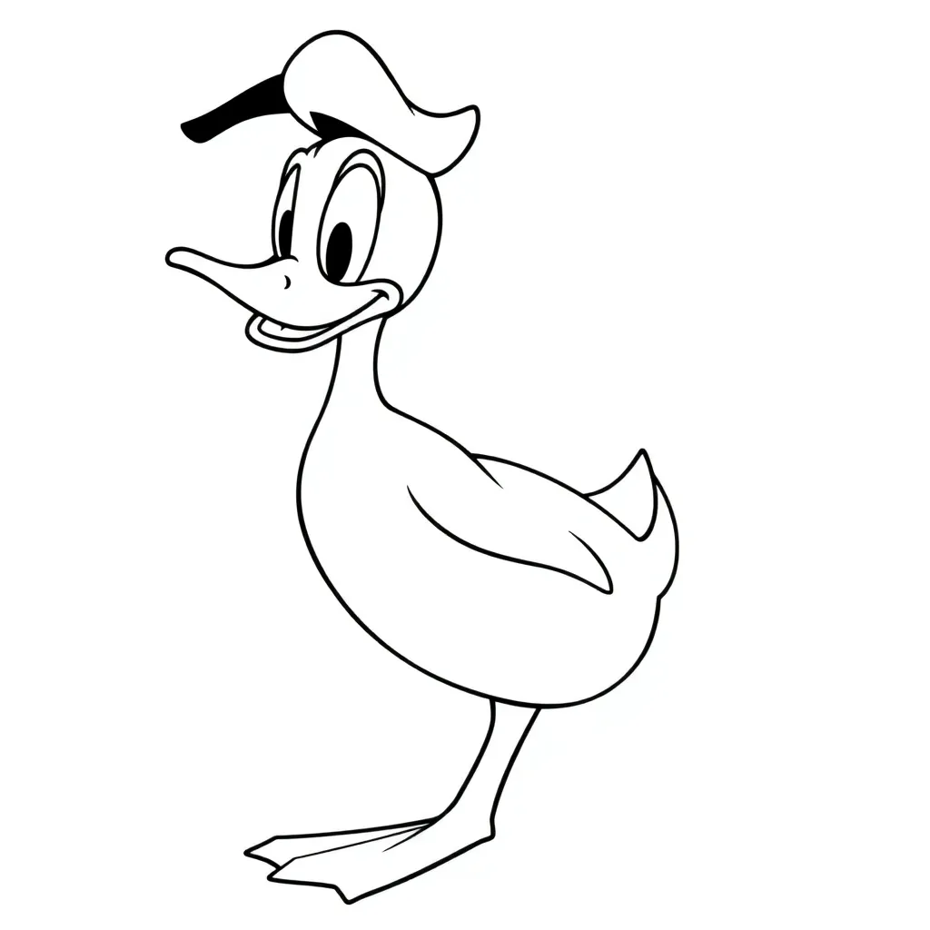 Donald Duck Stripfiguur Disney Avontuur coloring page for children