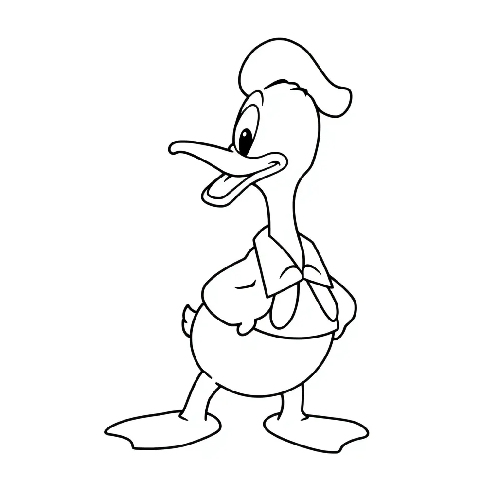 Donald Duck Stripfiguur Disney Avontuur coloring page for children
