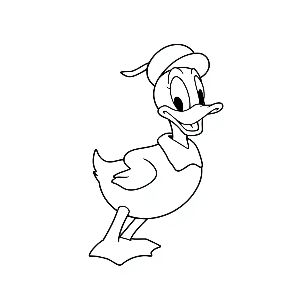 Donald Duck Stripfiguur Disney Avontuur coloring page for children