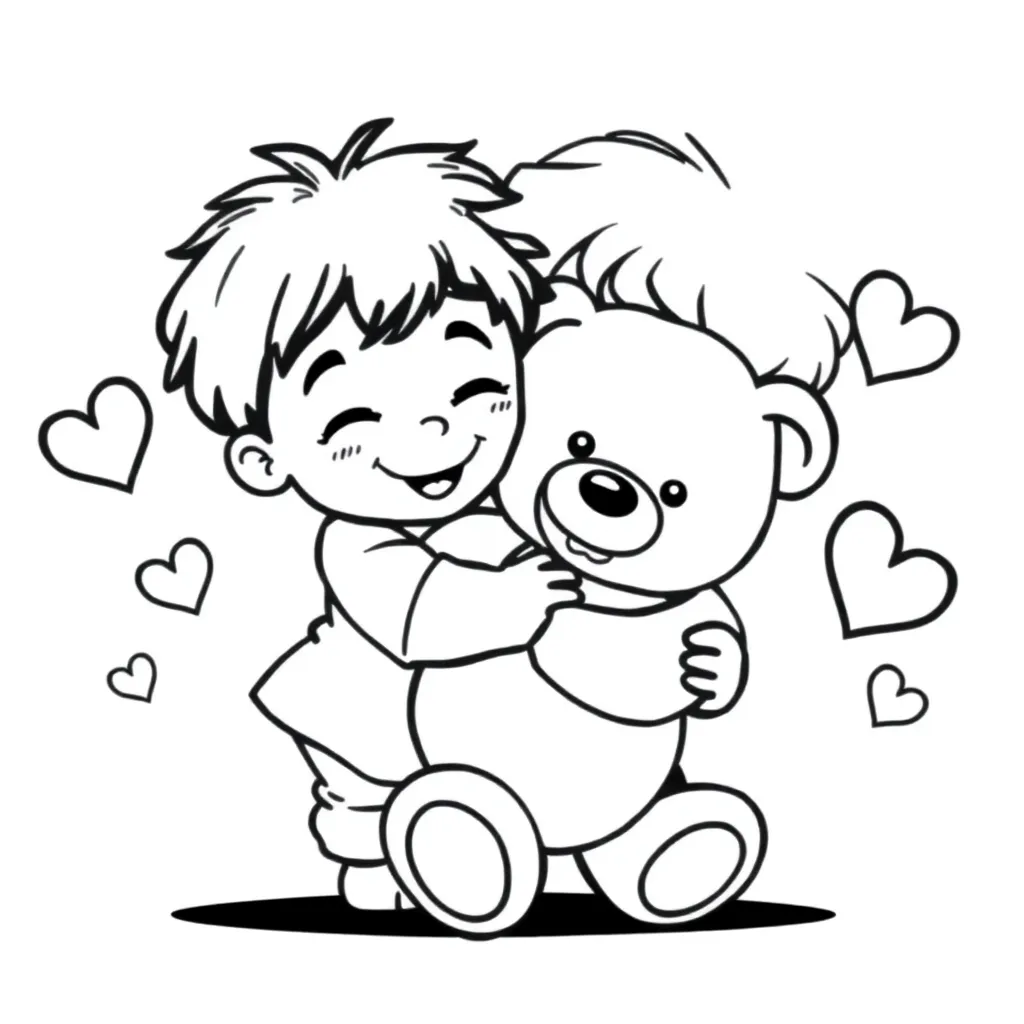 Dora Met Beertje coloring page for children