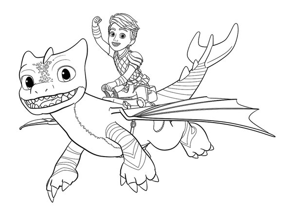 Dragons Rescue Riders coloring page for children