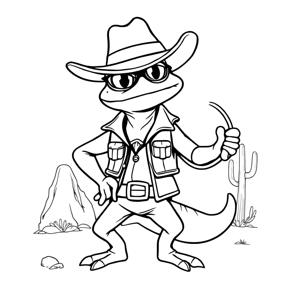 Een Gekko Premie Jager coloring page for children