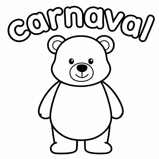 een kleine beer kleurplaat voor kinderen