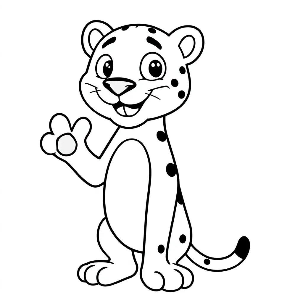 Een Panter Die Van Alles Doet coloring page for children