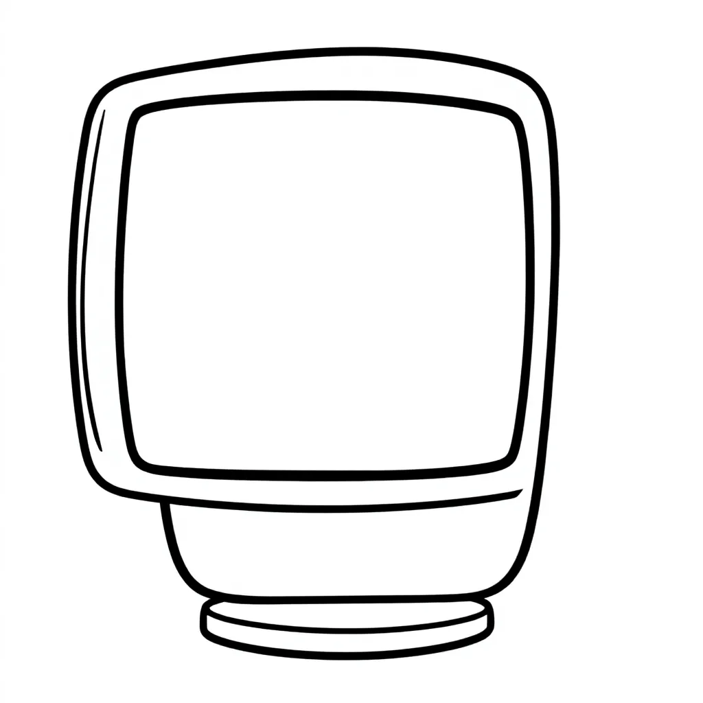 een staande spiegel kleurplaat voor kinderen