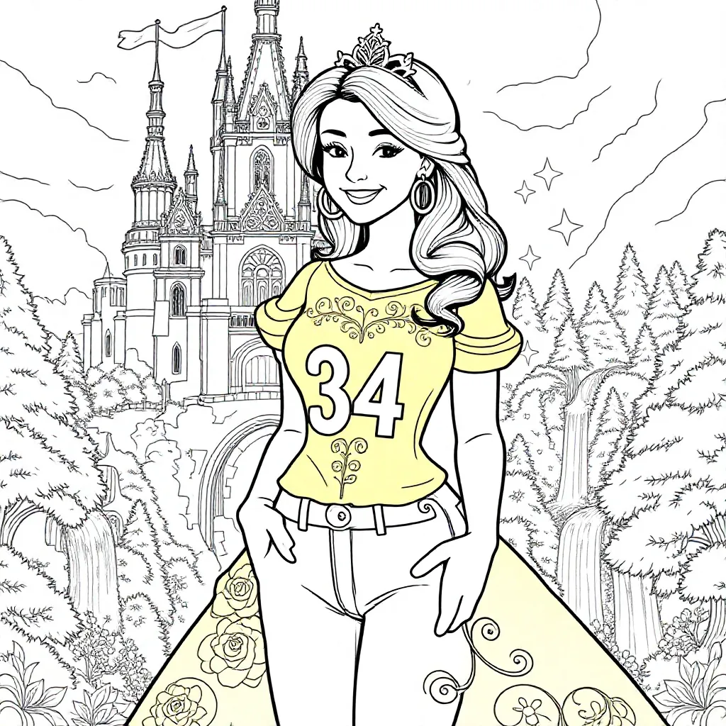 Een Vrouw Van 23 Jaar Oud En Ze Lacht Ze Heeft Een Shirt ... coloring page for children