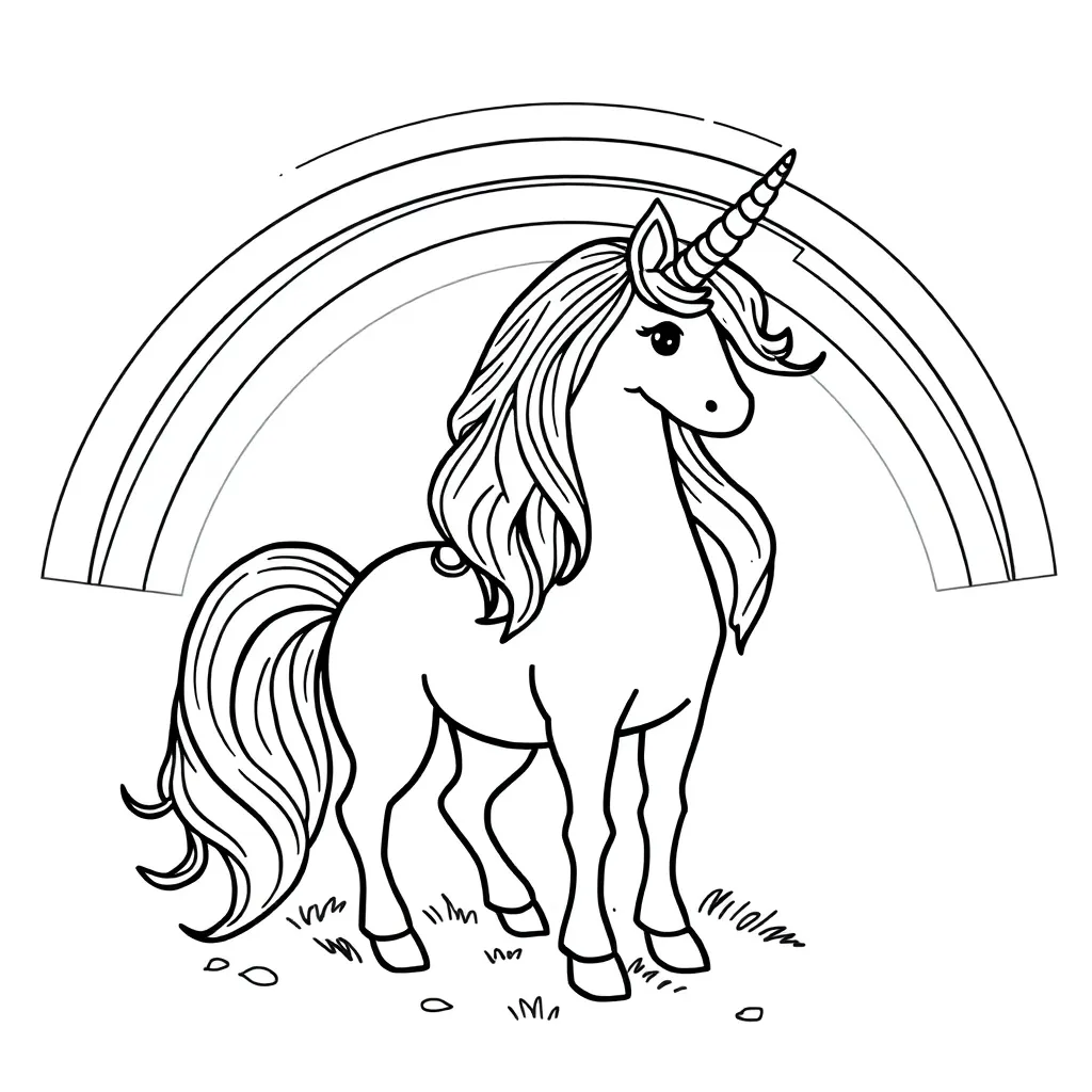 Eenhoorn Fantasie Magisch Mythisch Sprookjes coloring page for children