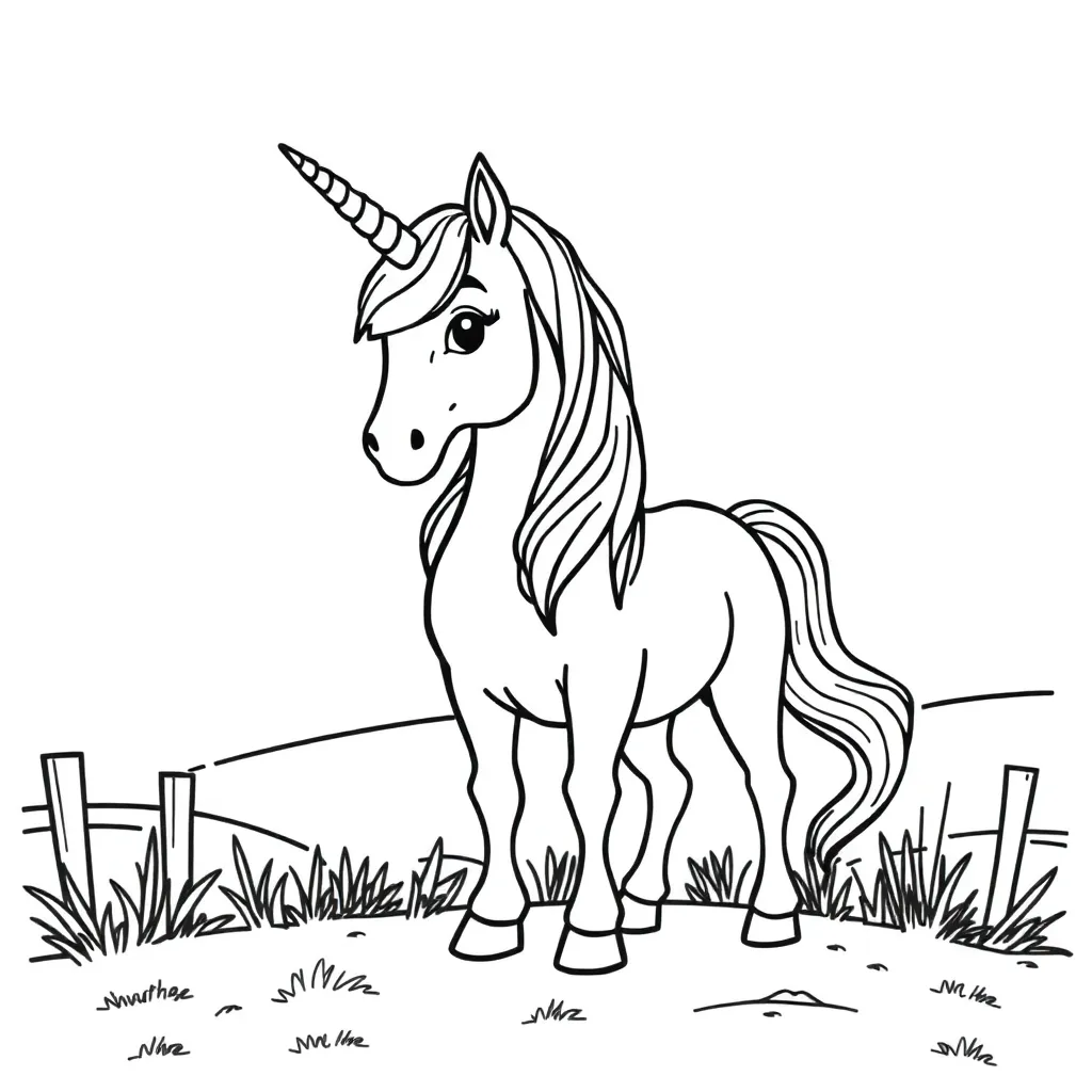 Eenhoorn Fantasy Magisch Mythisch Sprookjes coloring page for children