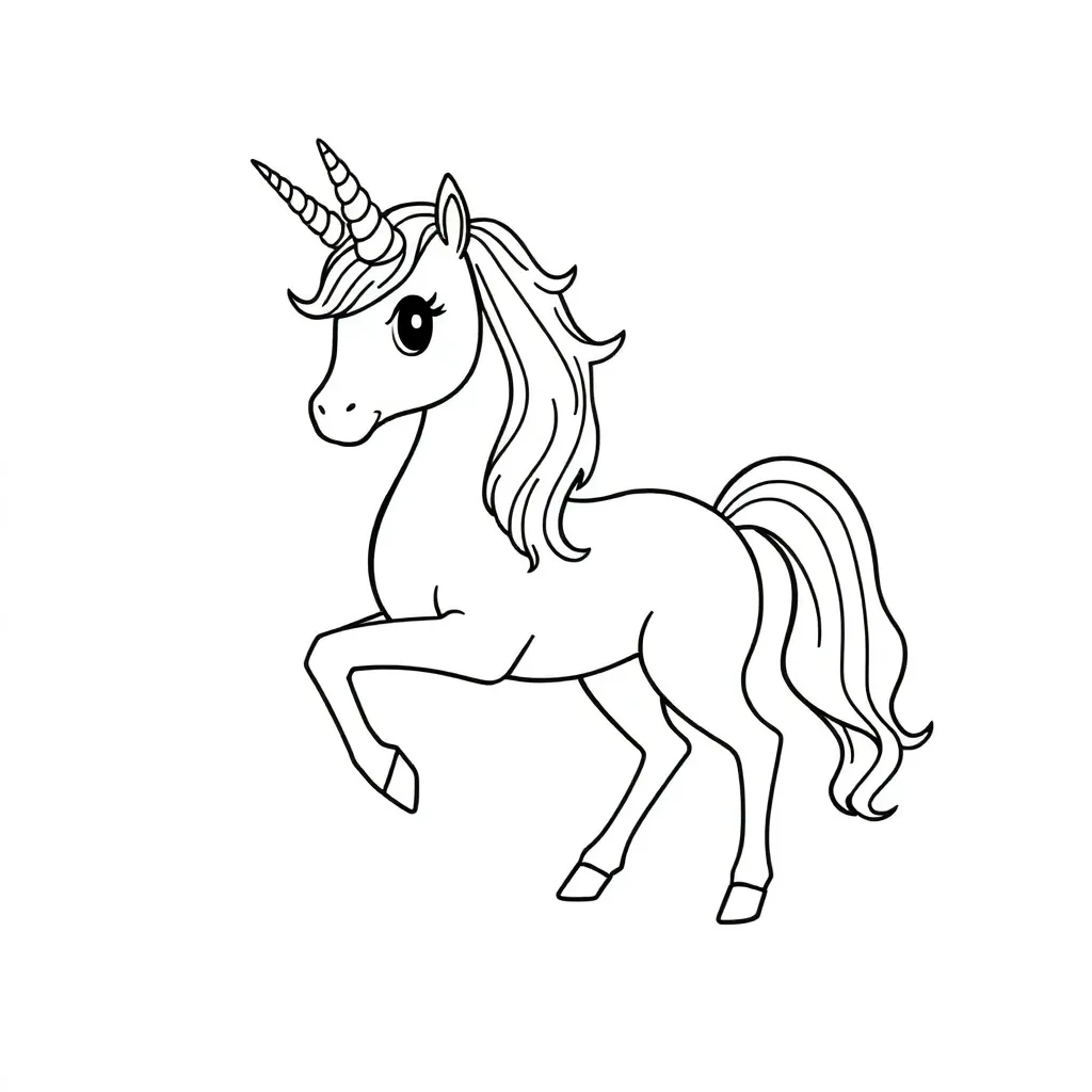 Eenhoorn Fantasy Magisch Mythisch Sprookjes coloring page for children