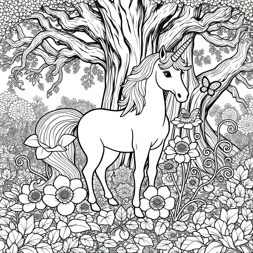 eenhoorn coloring page for children