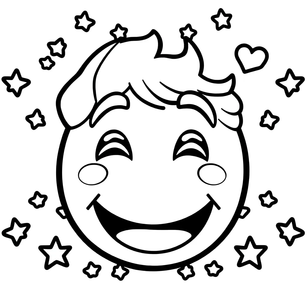 Emoji Emoties Creatief Tekenen Plezier coloring page for children