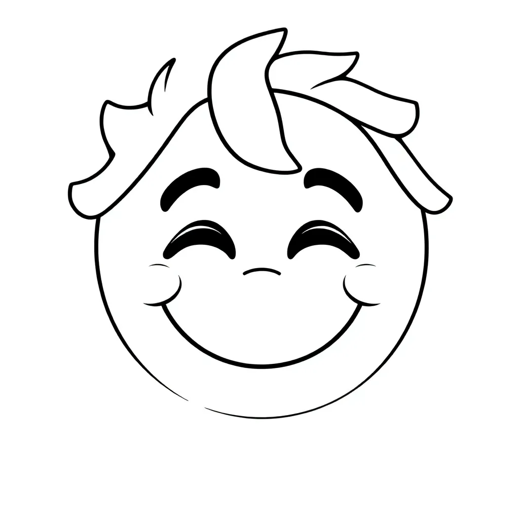Emoji Gezichten Emoties Creatief Tekenen coloring page for children