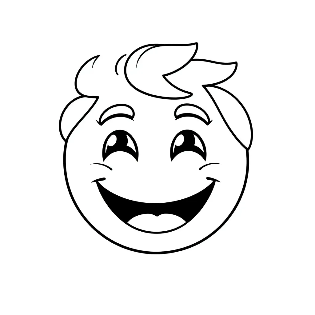 Emoji Schattig Grappig Expressief Tekenen coloring page for children