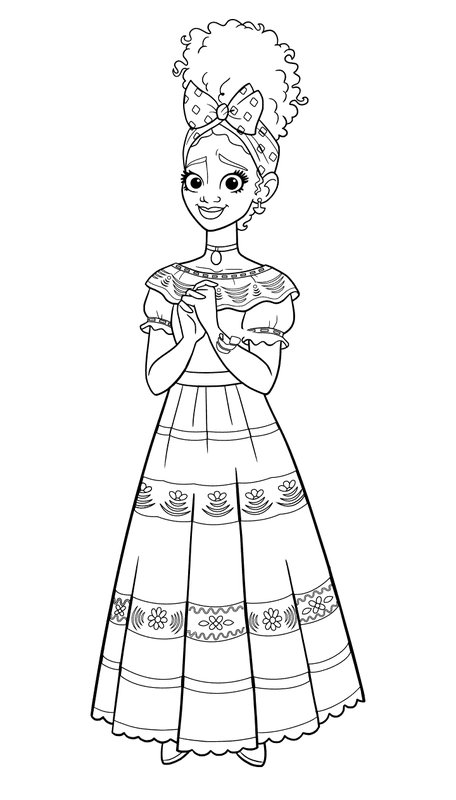 Encanto Dolores coloring page for children