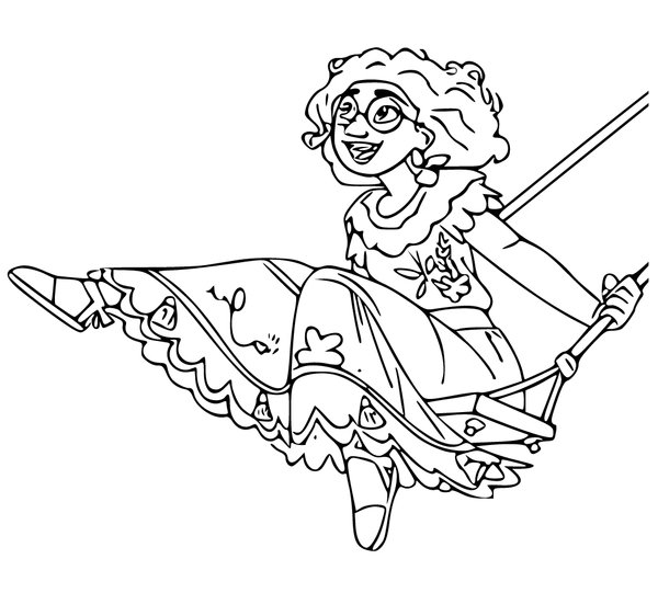 Encanto Mirabel Sur Swing coloring page for children