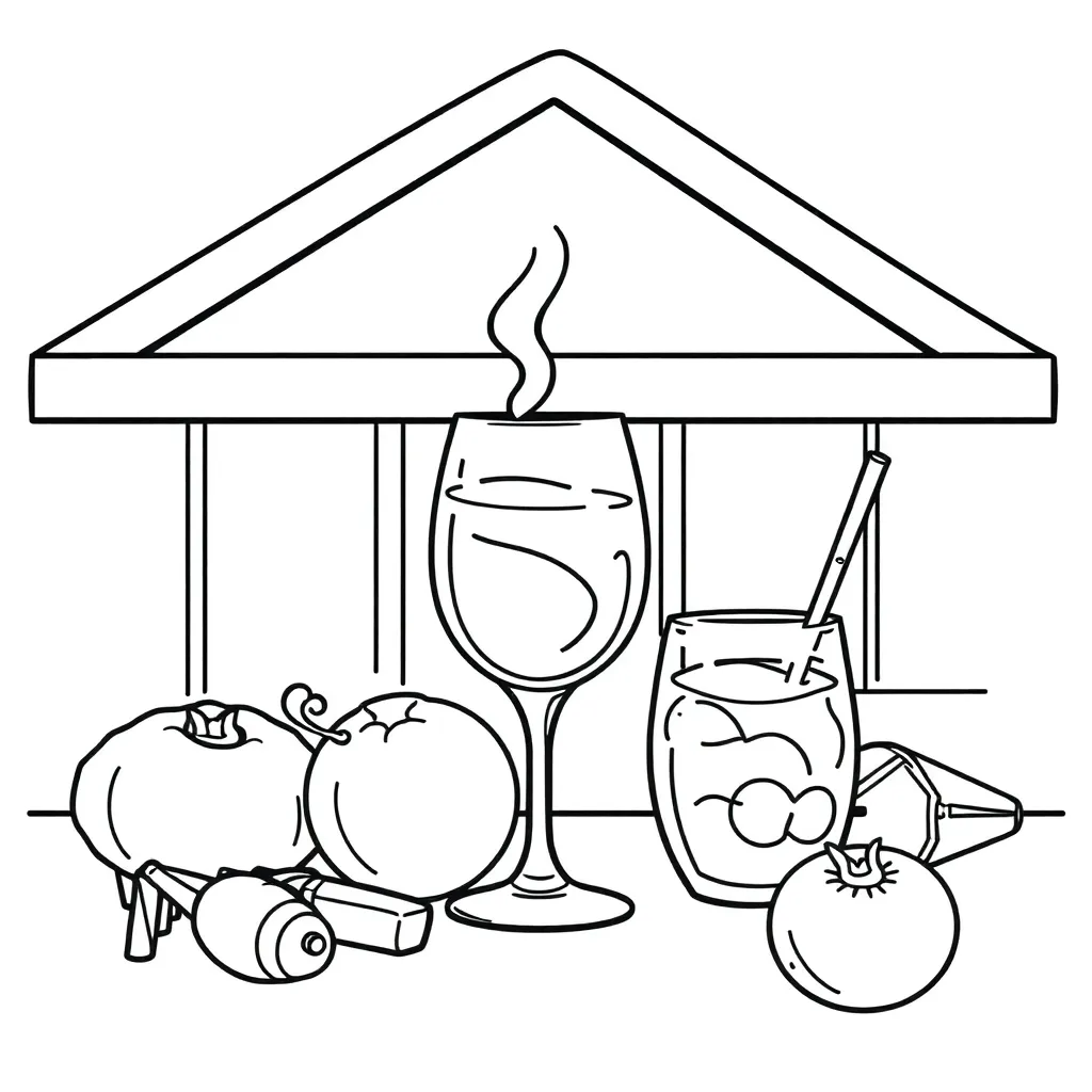 Eten Drinken Gezond Voedsel Maaltijd coloring page for children