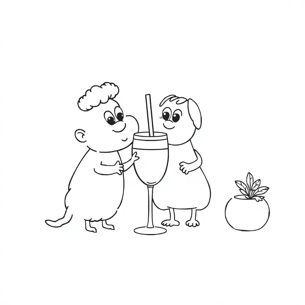 Eten Drinken Gezond Voedsel Maaltijd coloring page for children