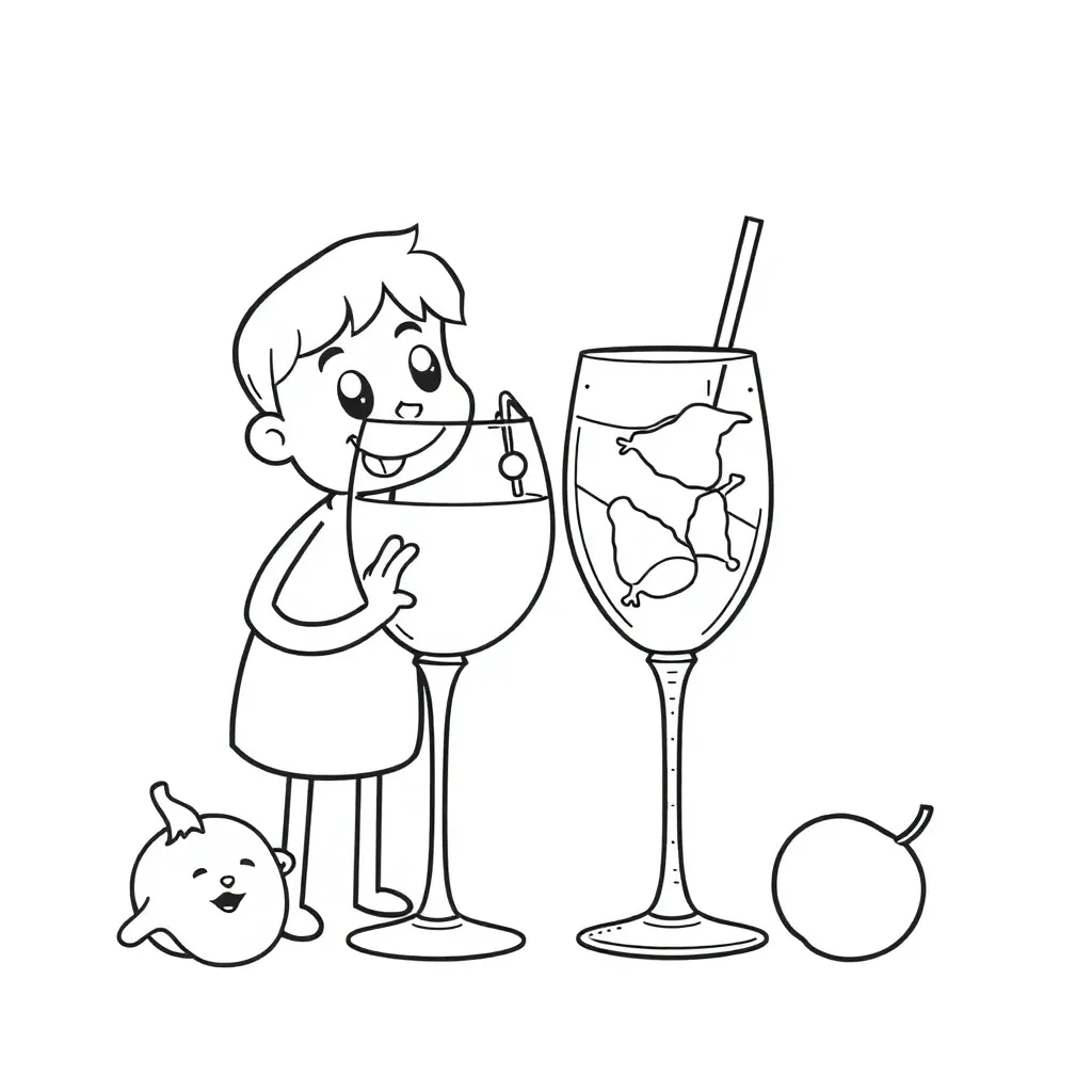 Eten Drinken Gezond Voedsel Maaltijd coloring page for children