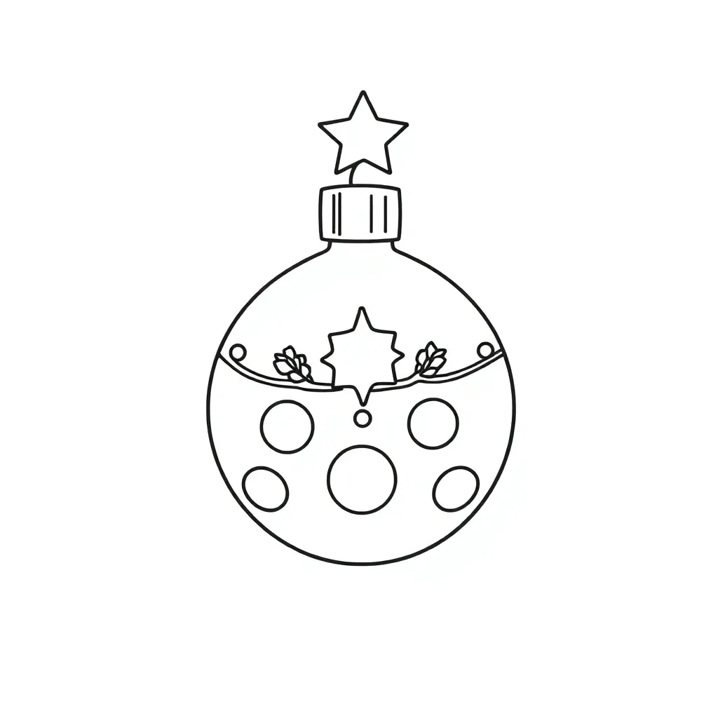 Feestdagen Nieuwjaar Kerstbal Vrolijk Seizoenen coloring page for children