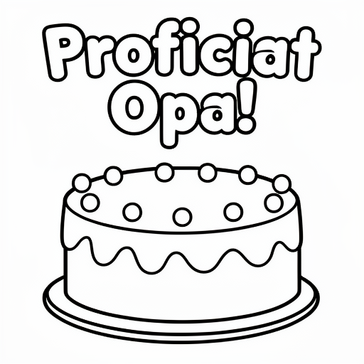 feestelijke taart kleurplaat voor kinderen
