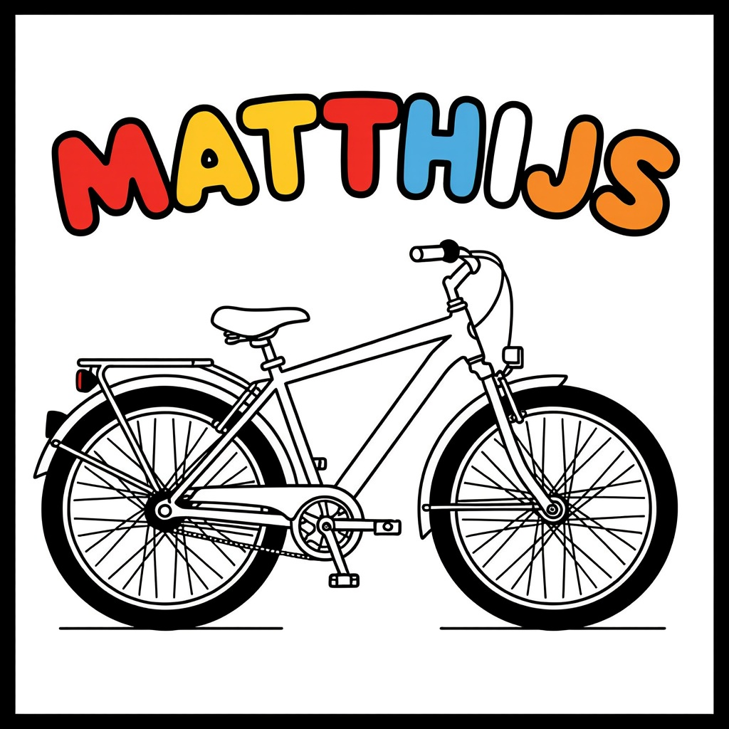 fiets coloring page for children