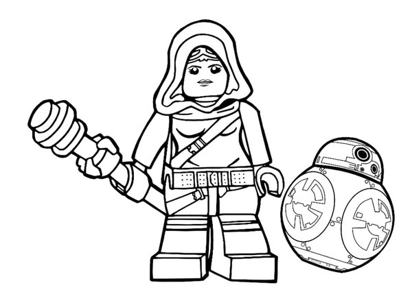 Figurine Lego Star Wars coloring page for children