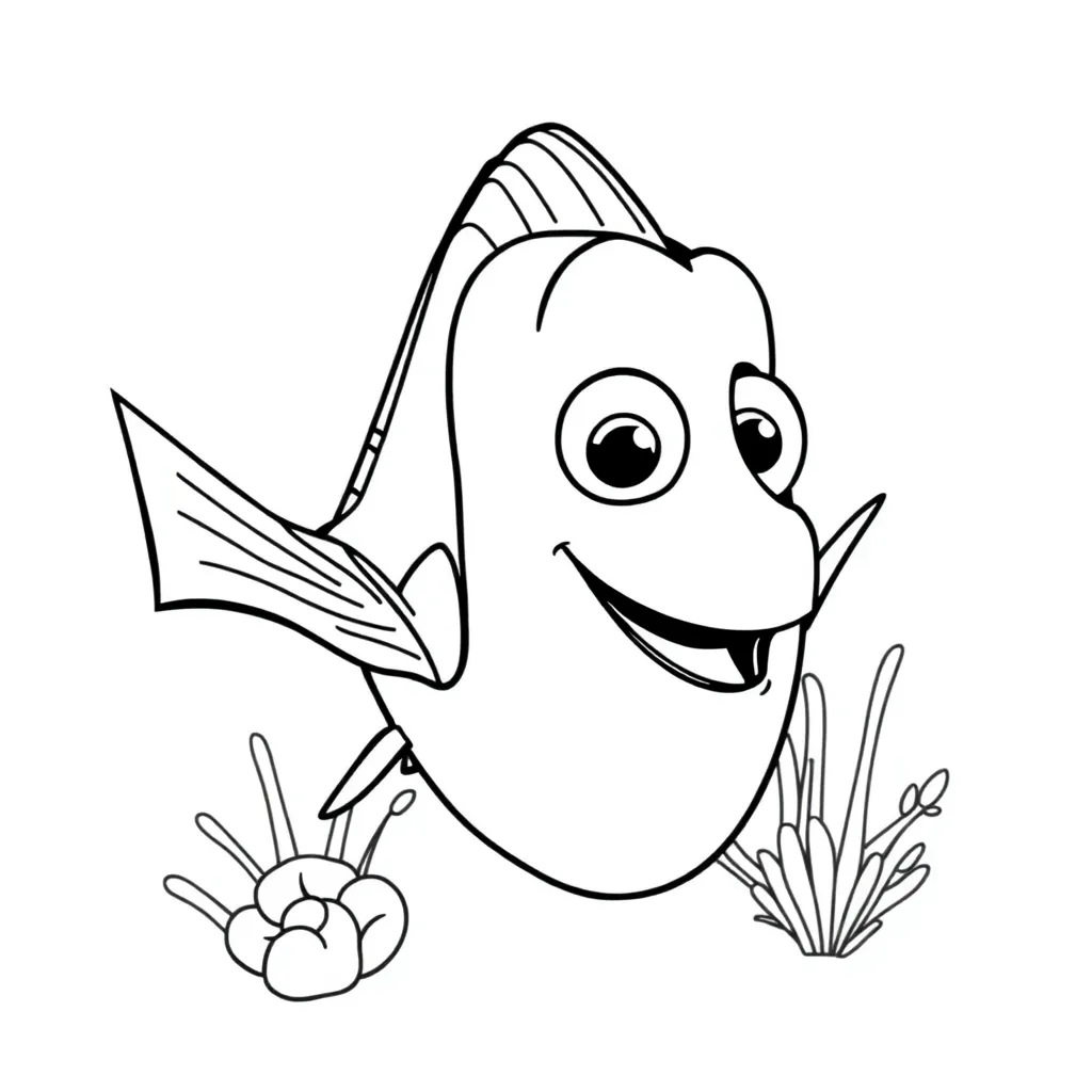 Finding Dory Animatie Zee Avontuur Kleurrijk coloring page for children