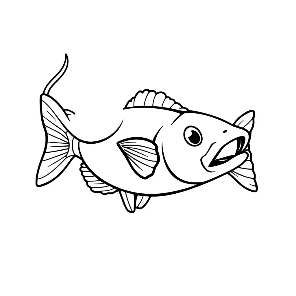 Fish Hooks Cartoon Creatief Kinderen coloring page for children