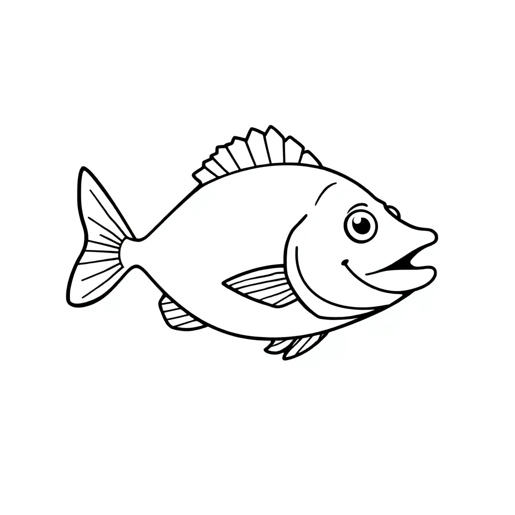 Fish Hooks Cartoon Creatief Tekenen Kinderen coloring page for children