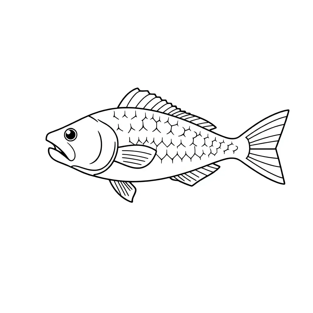 Fish Hooks Cartoon Tekenen Creatief Kinderen coloring page for children