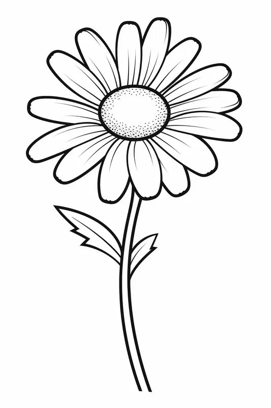 Fleur De Marguerite coloring page for children