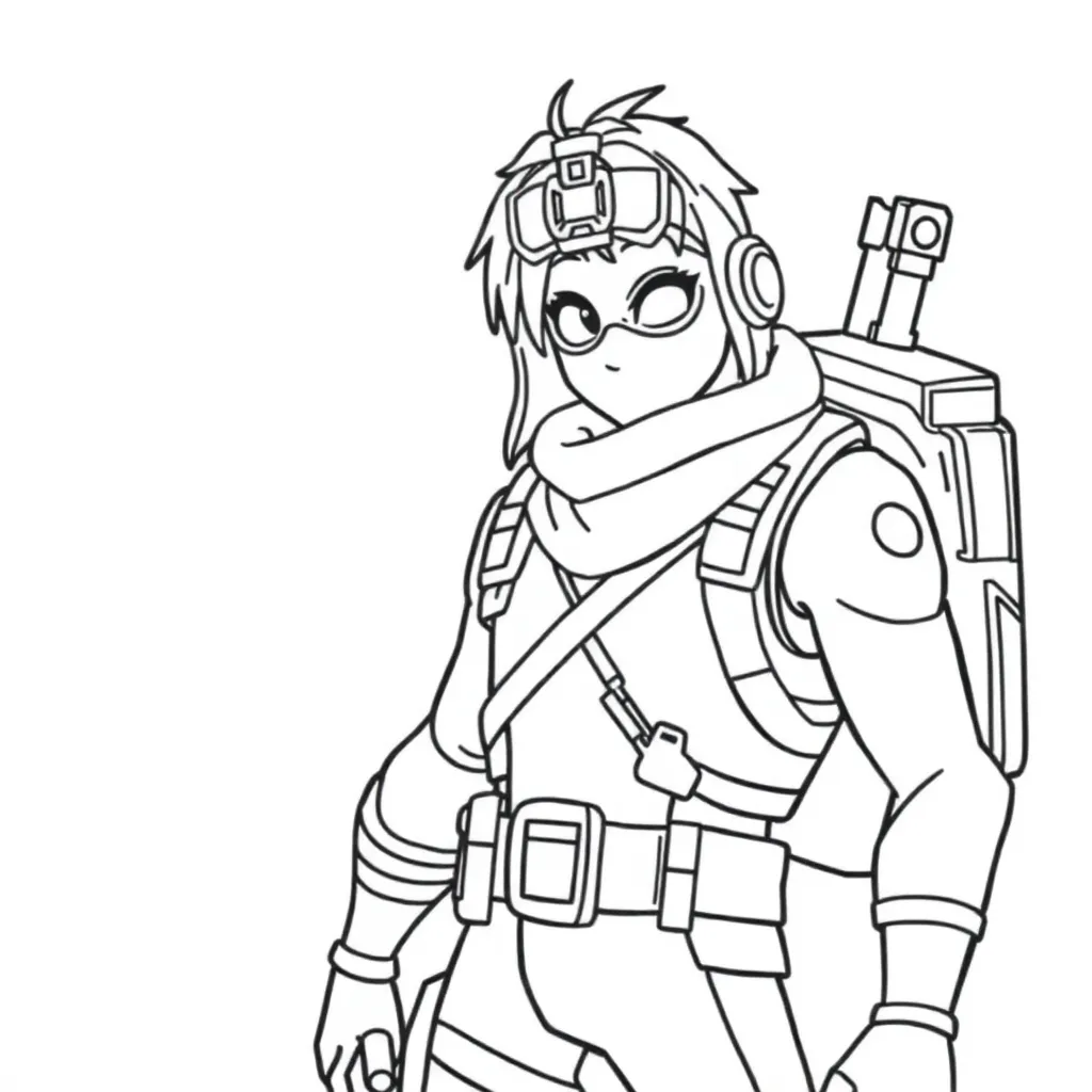 Fortnite Battle Royale Gaming Personages coloring page for children