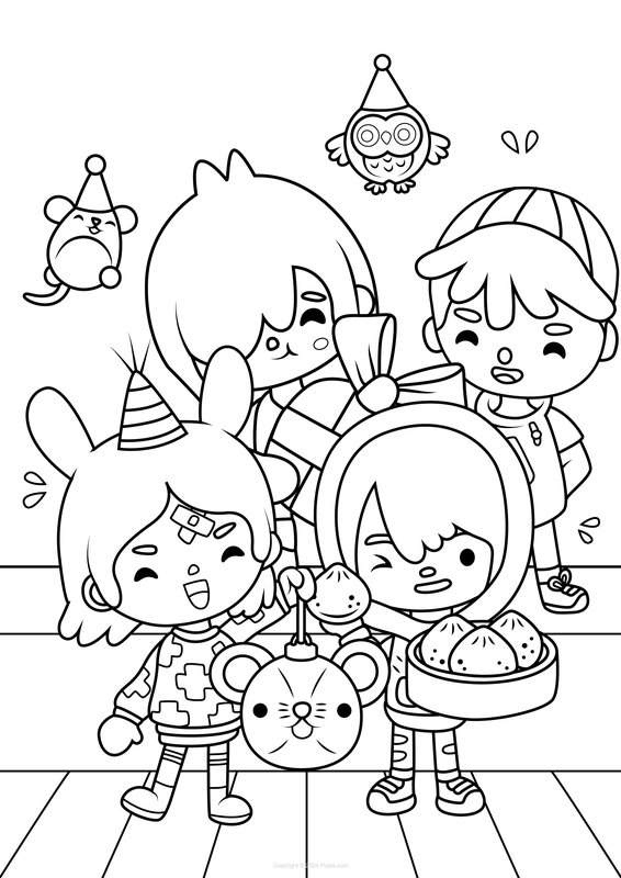 Foto Del Grupo Toca Boca coloring page for children