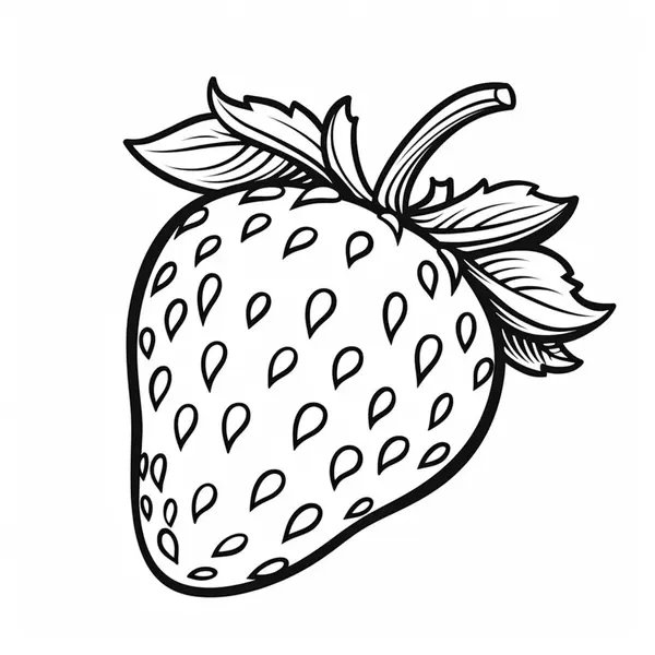 Fraise coloring page for children