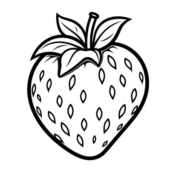 Fraise Simple coloring page for children