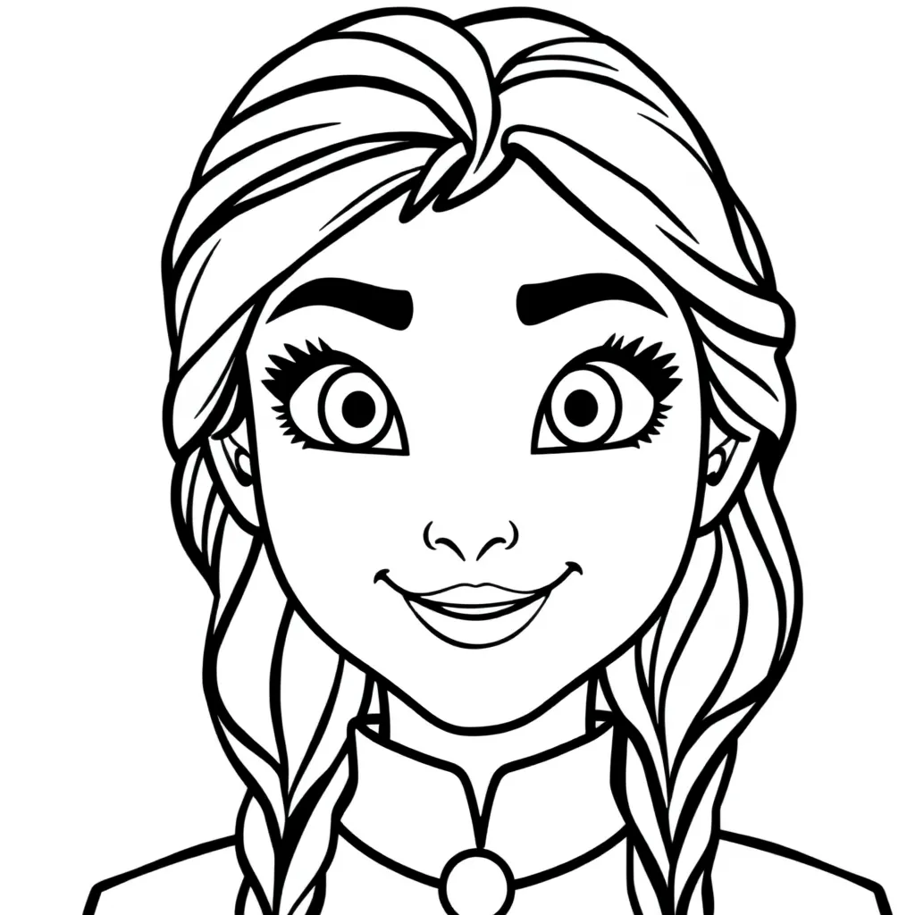 Frozen Anna Elsa Disney Sprookjes Avontuur coloring page for children