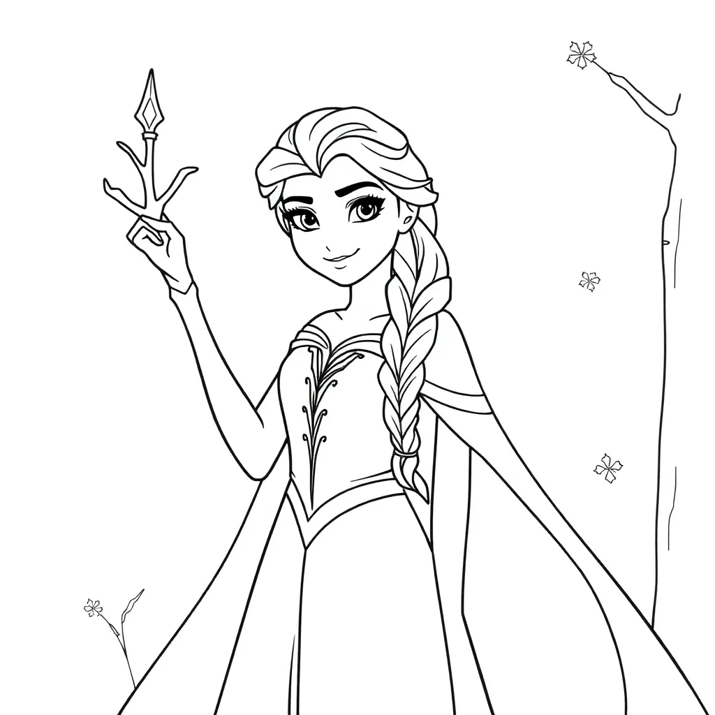 Frozen Disney Prinses Avontuur Magisch coloring page for children