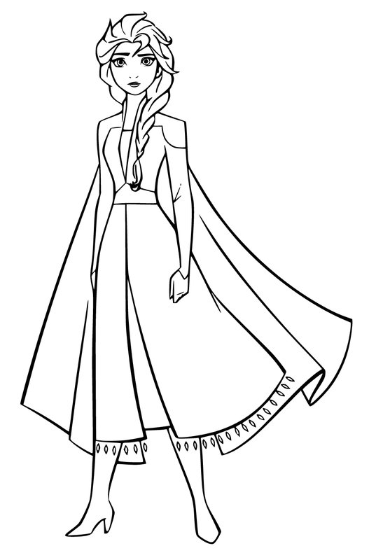 Frozen Elsa coloring page for children