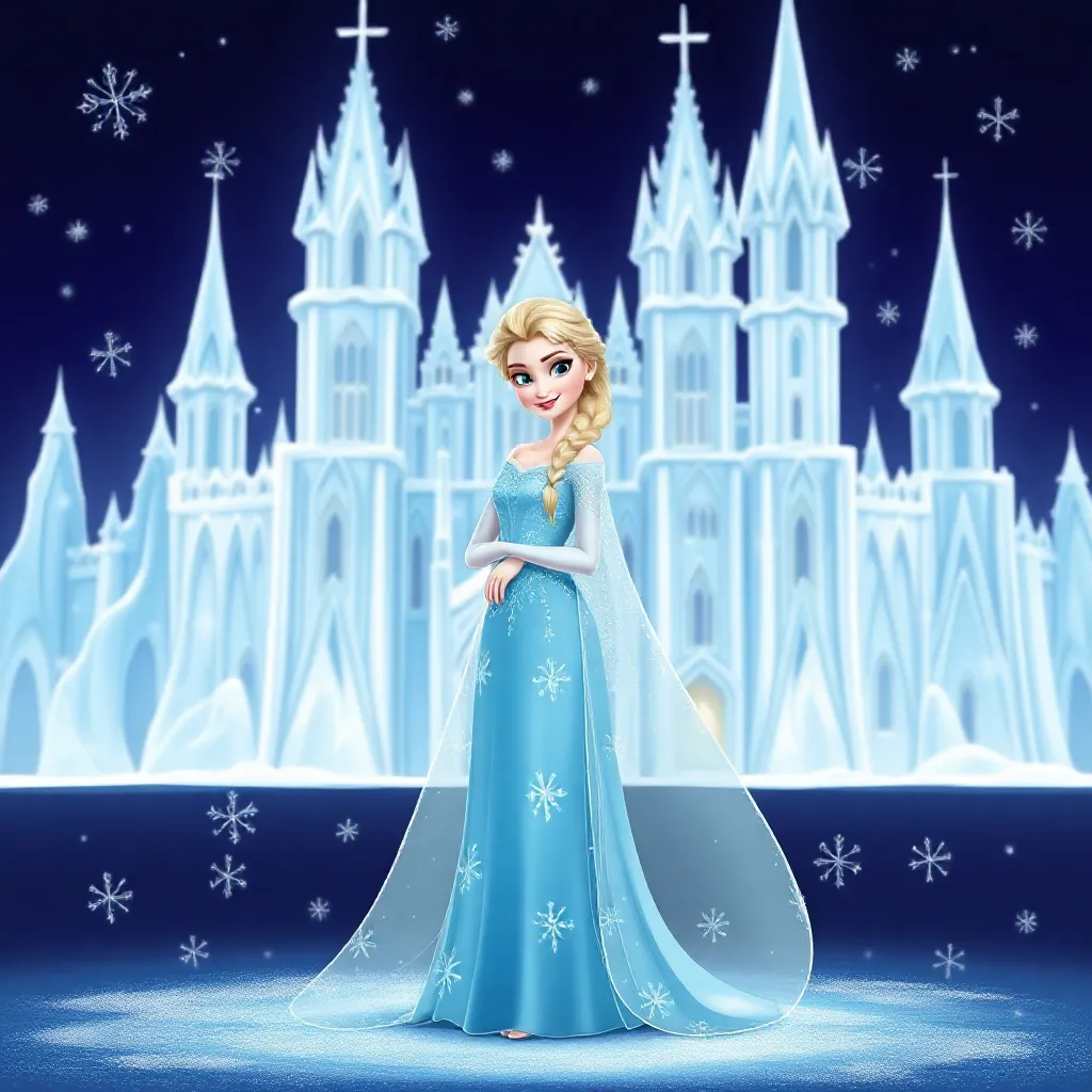 Frozen coloring page for children