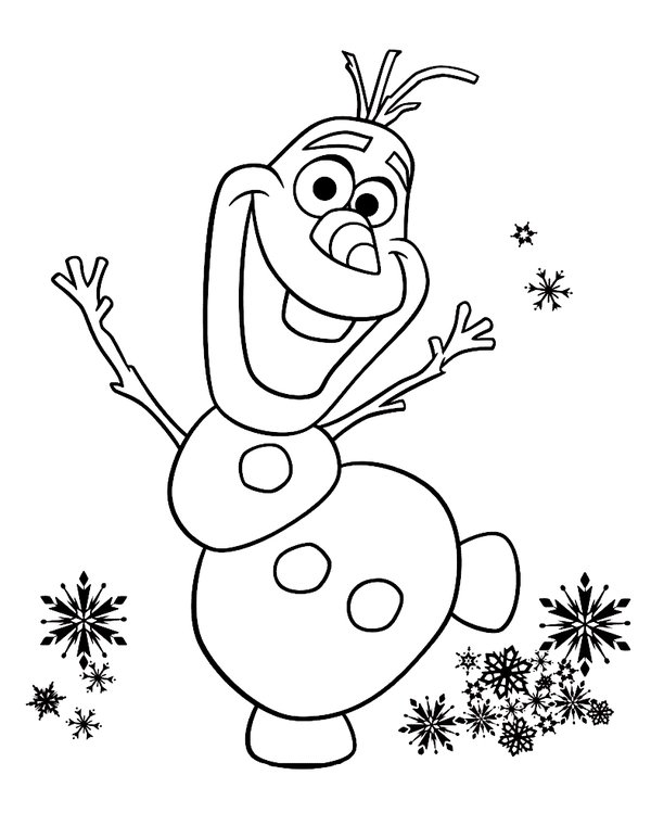 Frozen Olaf coloring page for children