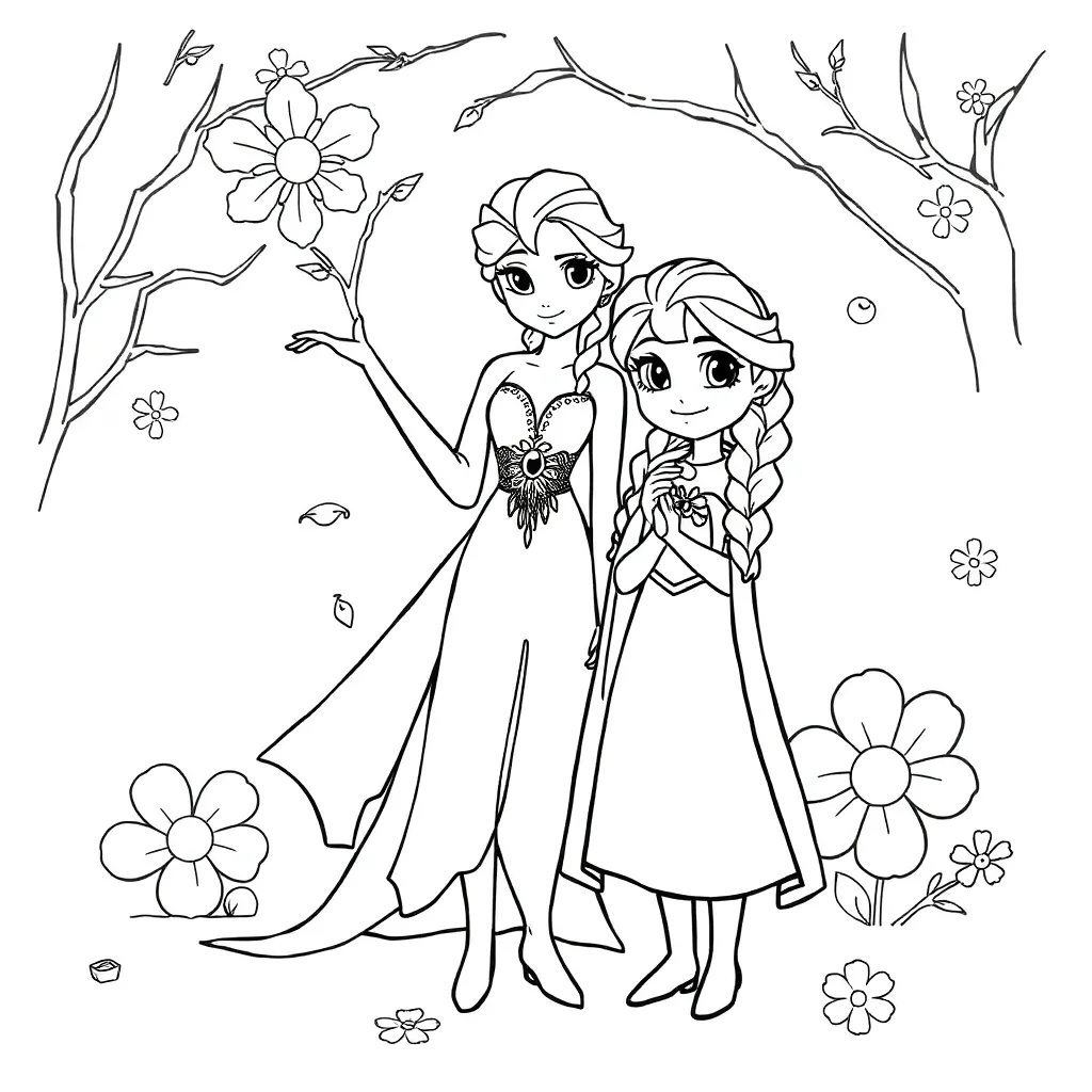 Frozen Prinses Avontuur Magisch Disney coloring page for children