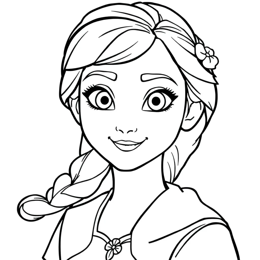 Frozen Prinses Sneeuwvlokken Winter Sprookjes coloring page for children