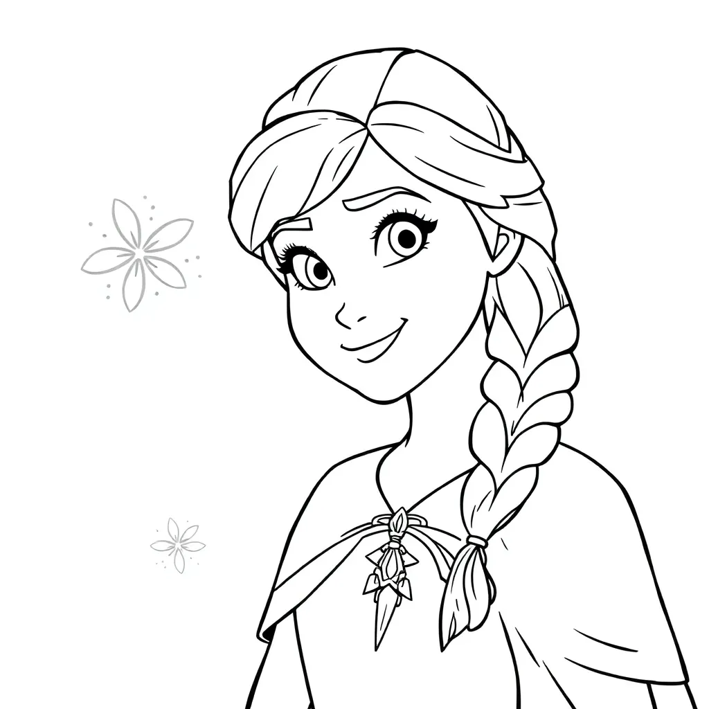 Frozen Prinses Winter Rendier Avontuur coloring page for children