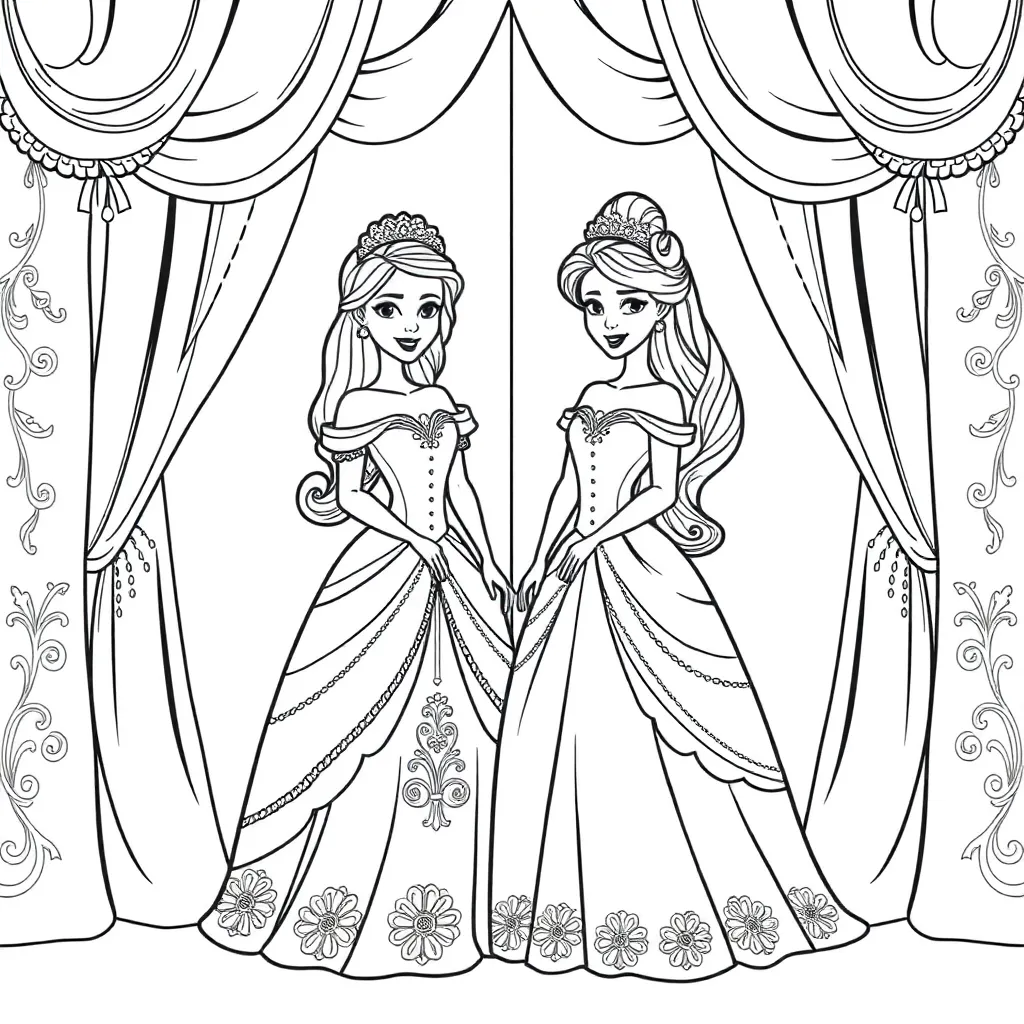 Frozen Prinsessen Sprookjes Magie Avontuur coloring page for children