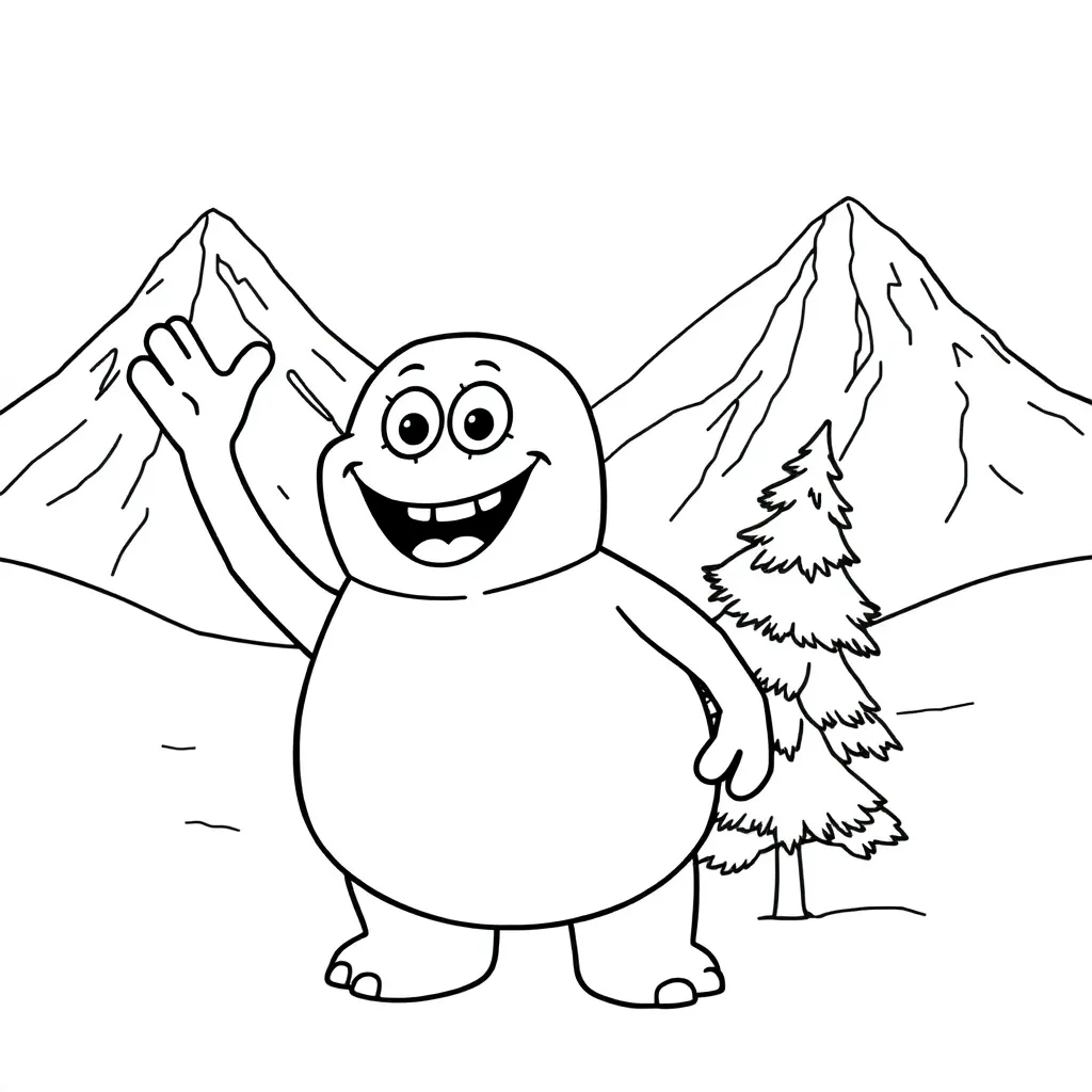 Frozen Sneeuwmonster Fantasie Avontuur Kinderen coloring page for children