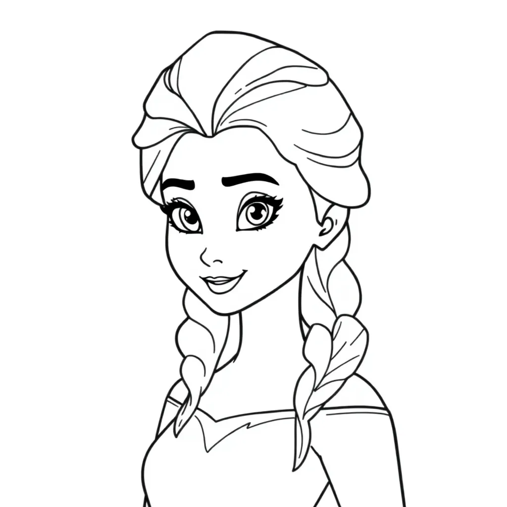 Frozen Winter Personages Disney Sprookjes coloring page for children